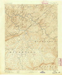 Grundy Virginia Historical topographic map, 1:125000 scale, 30 X 30 Minute, Year 1890