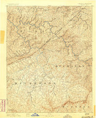 Grundy Virginia Historical topographic map, 1:125000 scale, 30 X 30 Minute, Year 1892
