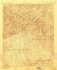 Grundy Virginia Historical topographic map, 1:125000 scale, 30 X 30 Minute, Year 1892