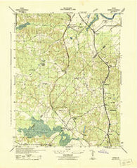 Guinea Virginia Historical topographic map, 1:31680 scale, 7.5 X 7.5 Minute, Year 1942