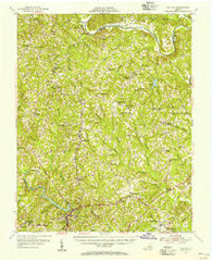 Halifax Virginia Historical topographic map, 1:62500 scale, 15 X 15 Minute, Year 1954