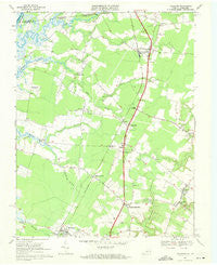Hallwood Virginia Historical topographic map, 1:24000 scale, 7.5 X 7.5 Minute, Year 1968