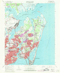 Hampton Virginia Historical topographic map, 1:24000 scale, 7.5 X 7.5 Minute, Year 1965