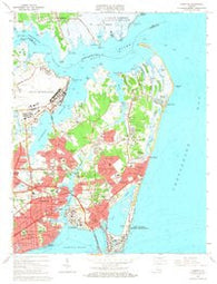 Hampton Virginia Historical topographic map, 1:24000 scale, 7.5 X 7.5 Minute, Year 1965