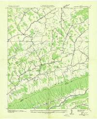 Hansonville Virginia Historical topographic map, 1:24000 scale, 7.5 X 7.5 Minute, Year 1934