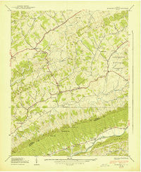 Hansonville Virginia Historical topographic map, 1:24000 scale, 7.5 X 7.5 Minute, Year 1939