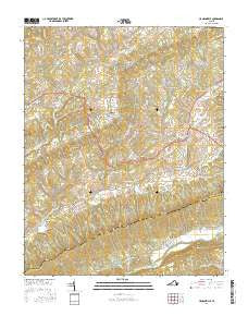 Hansonville Virginia Current topographic map, 1:24000 scale, 7.5 X 7.5 Minute, Year 2016