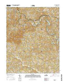 Hardy Virginia Current topographic map, 1:24000 scale, 7.5 X 7.5 Minute, Year 2016