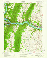 Harpers Ferry West Virginia Historical topographic map, 1:24000 scale, 7.5 X 7.5 Minute, Year 1955