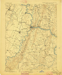 Harpers Ferry Virginia Historical topographic map, 1:125000 scale, 30 X 30 Minute, Year 1884