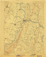 Harpers Ferry Virginia Historical topographic map, 1:125000 scale, 30 X 30 Minute, Year 1893