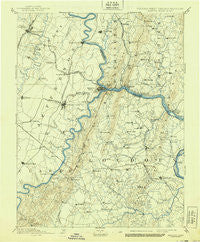 Harpers Ferry Virginia Historical topographic map, 1:125000 scale, 30 X 30 Minute, Year 1893