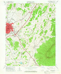 Harrisonburg Virginia Historical topographic map, 1:24000 scale, 7.5 X 7.5 Minute, Year 1964