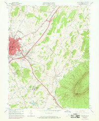 Harrisonburg Virginia Historical topographic map, 1:24000 scale, 7.5 X 7.5 Minute, Year 1964