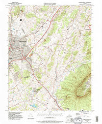 Harrisonburg Virginia Historical topographic map, 1:24000 scale, 7.5 X 7.5 Minute, Year 1989