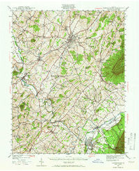 Harrisonburg Virginia Historical topographic map, 1:62500 scale, 15 X 15 Minute, Year 1941