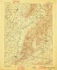 Harrisonburg Virginia Historical topographic map, 1:125000 scale, 30 X 30 Minute, Year 1892