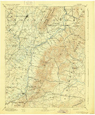 Harrisonburg Virginia Historical topographic map, 1:125000 scale, 30 X 30 Minute, Year 1892