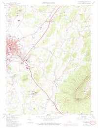Harrisonburg Virginia Historical topographic map, 1:24000 scale, 7.5 X 7.5 Minute, Year 1964