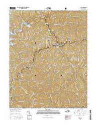 Haysi Virginia Current topographic map, 1:24000 scale, 7.5 X 7.5 Minute, Year 2016