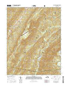 Healing Springs Virginia Current topographic map, 1:24000 scale, 7.5 X 7.5 Minute, Year 2016