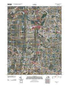 Herndon Virginia Historical topographic map, 1:24000 scale, 7.5 X 7.5 Minute, Year 2010