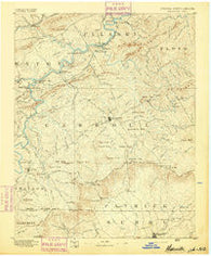 Hillsville Virginia Historical topographic map, 1:125000 scale, 30 X 30 Minute, Year 1892