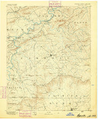 Hillsville Virginia Historical topographic map, 1:125000 scale, 30 X 30 Minute, Year 1892