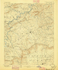 Hillsville Virginia Historical topographic map, 1:125000 scale, 30 X 30 Minute, Year 1896