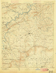 Hillsville Virginia Historical topographic map, 1:125000 scale, 30 X 30 Minute, Year 1896