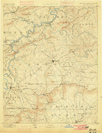 Hillsville Virginia Historical topographic map, 1:125000 scale, 30 X 30 Minute, Year 1896