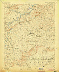 Hillsville Virginia Historical topographic map, 1:125000 scale, 30 X 30 Minute, Year 1896