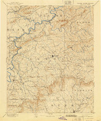 Hillsville Virginia Historical topographic map, 1:125000 scale, 30 X 30 Minute, Year 1896
