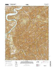 Hiwassee Virginia Current topographic map, 1:24000 scale, 7.5 X 7.5 Minute, Year 2016