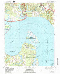 Hog Island Virginia Historical topographic map, 1:24000 scale, 7.5 X 7.5 Minute, Year 1984