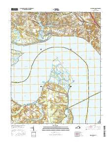 Hog Island Virginia Current topographic map, 1:24000 scale, 7.5 X 7.5 Minute, Year 2016