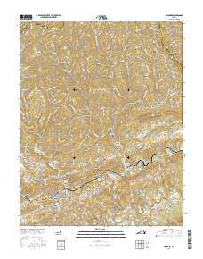Honaker Virginia Current topographic map, 1:24000 scale, 7.5 X 7.5 Minute, Year 2016