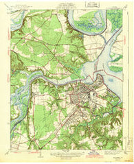 Hopewell Virginia Historical topographic map, 1:31680 scale, 7.5 X 7.5 Minute, Year 1943