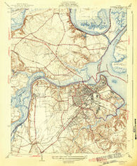 Hopewell Virginia Historical topographic map, 1:31680 scale, 7.5 X 7.5 Minute, Year 1943