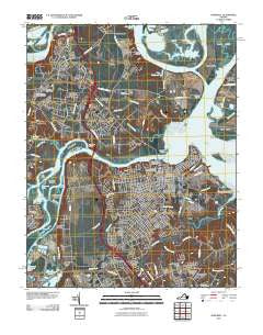 Hopewell Virginia Historical topographic map, 1:24000 scale, 7.5 X 7.5 Minute, Year 2010