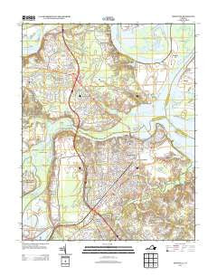 Hopewell Virginia Historical topographic map, 1:24000 scale, 7.5 X 7.5 Minute, Year 2013