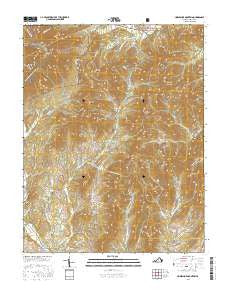 Horseshoe Mountain Virginia Current topographic map, 1:24000 scale, 7.5 X 7.5 Minute, Year 2016