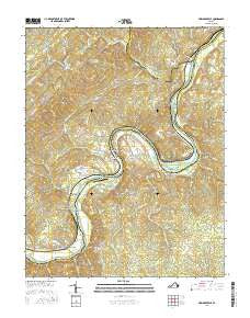 Howardsville Virginia Current topographic map, 1:24000 scale, 7.5 X 7.5 Minute, Year 2016
