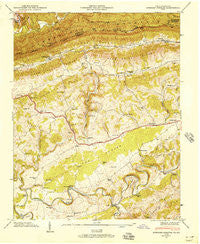 Hubbard Springs Virginia Historical topographic map, 1:24000 scale, 7.5 X 7.5 Minute, Year 1946