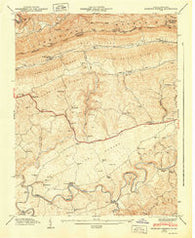 Hubbard Springs Virginia Historical topographic map, 1:24000 scale, 7.5 X 7.5 Minute, Year 1947