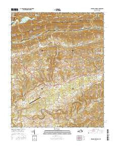 Hubbard Springs Virginia Current topographic map, 1:24000 scale, 7.5 X 7.5 Minute, Year 2016