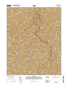 Hurley Virginia Current topographic map, 1:24000 scale, 7.5 X 7.5 Minute, Year 2016