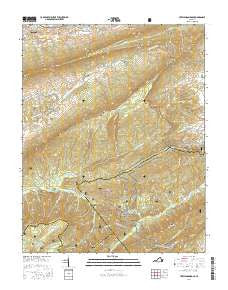 Hutchinson Rock Virginia Current topographic map, 1:24000 scale, 7.5 X 7.5 Minute, Year 2016