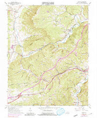 Ironto Virginia Historical topographic map, 1:24000 scale, 7.5 X 7.5 Minute, Year 1965