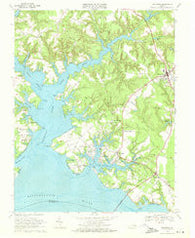 Irvington Virginia Historical topographic map, 1:24000 scale, 7.5 X 7.5 Minute, Year 1968